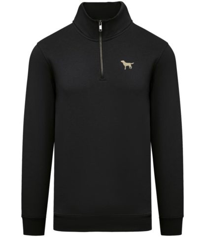 Golden Yellow Labrador Retriever Gifts Embroidered Unisex Eco-Friendly 1/4 Zip High Neck Heavyweight Sweatshirt From The House Of Dog. - Image 9