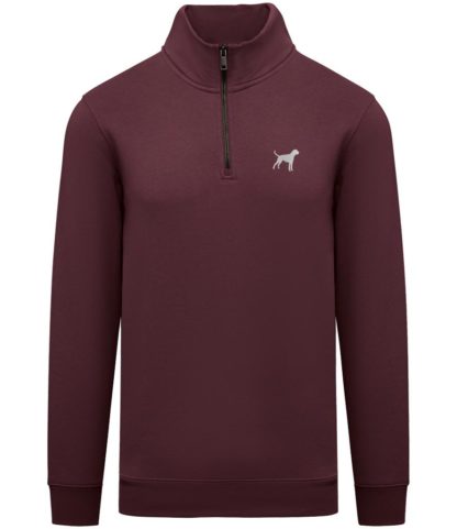 Boxer Clothing Gifts Embroidered Unisex Eco-Friendly 1/4 Zip High Neck Heavyweight Sweatshirt From The House Of Dog. - Image 2