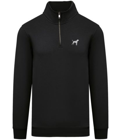 Boxer Clothing Gifts Embroidered Unisex Eco-Friendly 1/4 Zip High Neck Heavyweight Sweatshirt From The House Of Dog. - Image 5