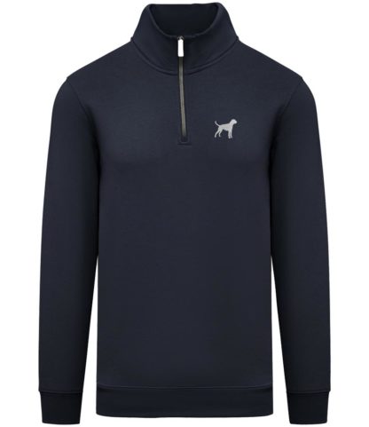 Boxer Clothing Gifts Embroidered Unisex Eco-Friendly 1/4 Zip High Neck Heavyweight Sweatshirt From The House Of Dog. - Image 9