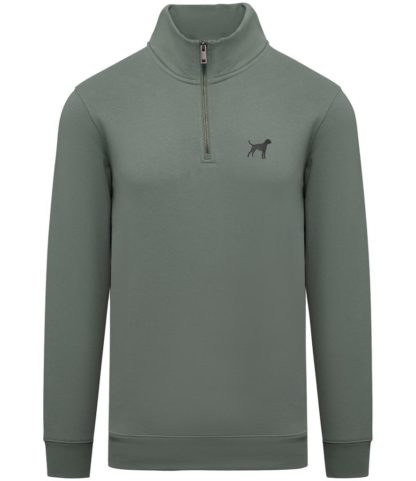 Boxer Clothing Gifts Embroidered Unisex Eco-Friendly 1/4 Zip High Neck Heavyweight Sweatshirt From The House Of Dog. - Image 10