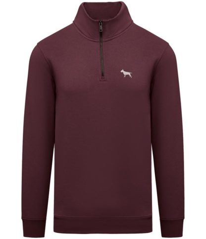Bull Terrier Clothing Gifts Embroidered Unisex Eco-Friendly 1/4 Zip High Neck Heavyweight Sweatshirt From The House Of Dog. - Image 7