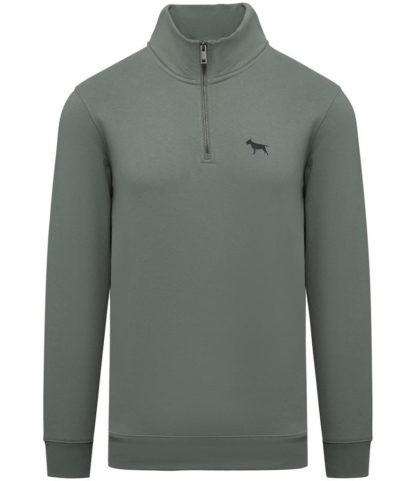 Bull Terrier Clothing Gifts Embroidered Unisex Eco-Friendly 1/4 Zip High Neck Heavyweight Sweatshirt From The House Of Dog. - Image 8