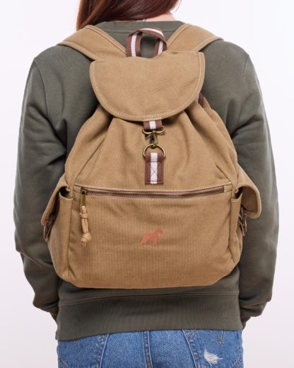 Irish Terrier Gifts Embroidered Vintage Retro Style Canvas Back Pack. A Unique Product From The House Of Dog. - Image 4