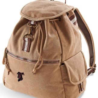 Dobermann Gifts Embroidered Vintage Retro Style Canvas Back Pack. A Unique Product From The House Of Dog.