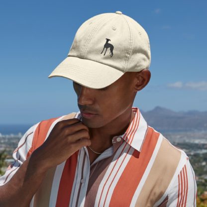 Whippet Italian Greyhound Galgo Owner Gifts. Distressed Vintage Washed 100% Heavyweight Brushed Cotton Embroidered  Low Profile Baseball Cap