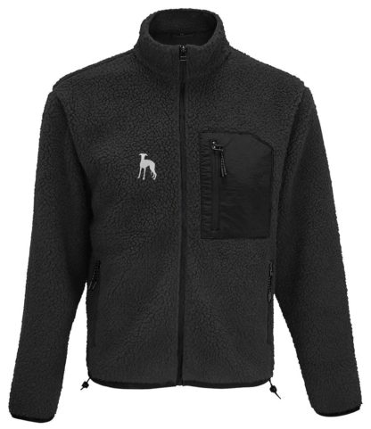 Whippet owner gift clothing gifts embroidered unisex heavyweight sherpa fleece jacket. - Image 3