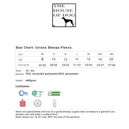 Whippet owner gift clothing gifts embroidered unisex heavyweight sherpa fleece jacket. - Image 6