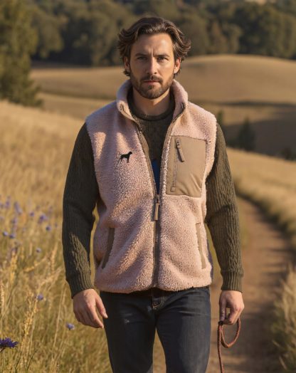Boxer Owner Gifts Embroidered Unisex Eco-Friendly Sherpa Fleece Body Warmer Gilet.