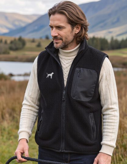 Boxer Owner Gifts Embroidered Unisex Eco-Friendly Sherpa Fleece Body Warmer Gilet. - Image 3
