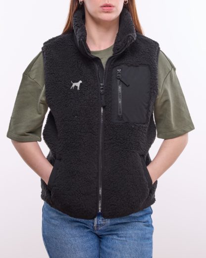 Boxer Owner Gifts Embroidered Unisex Eco-Friendly Sherpa Fleece Body Warmer Gilet. - Image 9