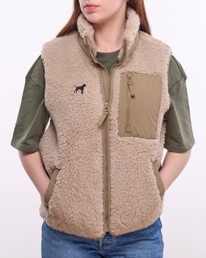 Boxer Owner Gifts Embroidered Unisex Eco-Friendly Sherpa Fleece Body Warmer Gilet. - Image 10