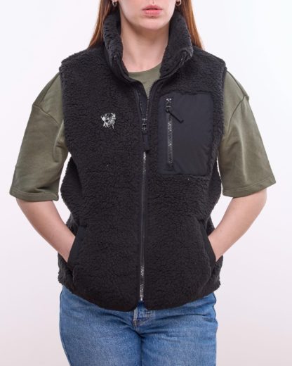 Border Terrier Owner Gifts Embroidered Unisex Eco-Friendly Sherpa Fleece Body Warmer Gilet. - Image 5