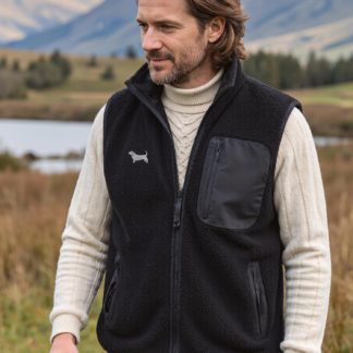 Basset Hound Owner Gifts Embroidered Unisex Eco-Friendly Sherpa Fleece Body Warmer Gilet.