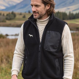 Bull Terrier Owner Gifts Embroidered Unisex Eco-Friendly Sherpa Fleece Body Warmer Gilet.
