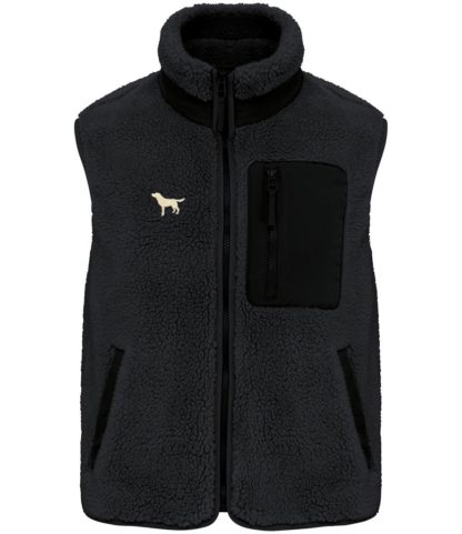 Golden Yellow Labrador Owner Gifts Embroidered Unisex Eco-Friendly Sherpa Fleece Body Warmer Gilet. - Image 6