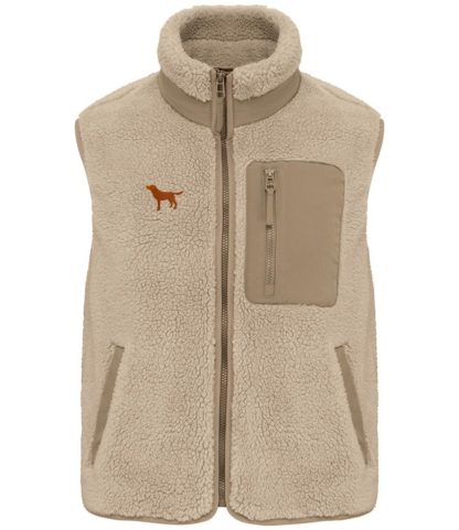 Fox Red Labrador Owner Gifts Embroidered Unisex Eco-Friendly Sherpa Fleece Body Warmer Gilet. - Image 6