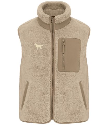Golden Yellow Labrador Owner Gifts Embroidered Unisex Eco-Friendly Sherpa Fleece Body Warmer Gilet. - Image 7