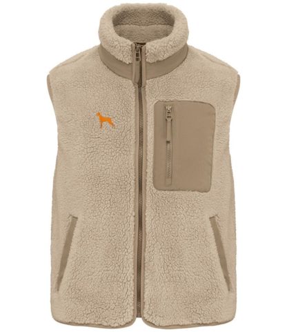 Vizsla Owner Gifts Embroidered Unisex Eco-Friendly Sherpa Fleece Body Warmer Gilet. - Image 6