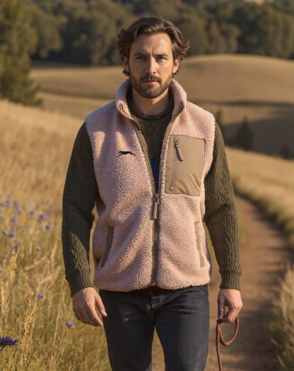 Greyhound Lurcher Owner Gifts Embroidered Unisex Eco-Friendly Sherpa Fleece Body Warmer Gilet. - Image 3
