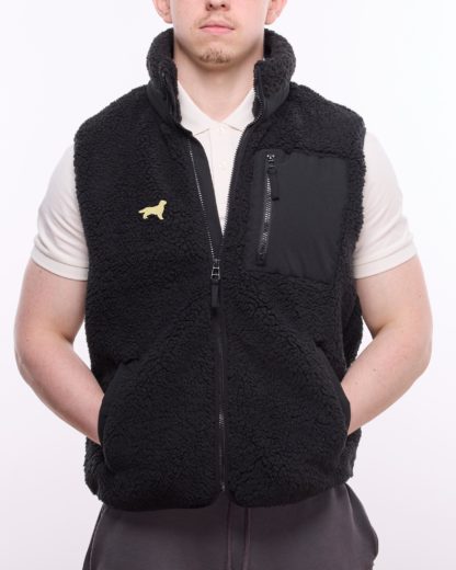 Golden Retriever Owner Gifts Embroidered Unisex Eco-Friendly Sherpa Fleece Body Warmer Gilet. - Image 7