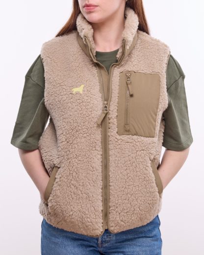 Golden Retriever Owner Gifts Embroidered Unisex Eco-Friendly Sherpa Fleece Body Warmer Gilet. - Image 9