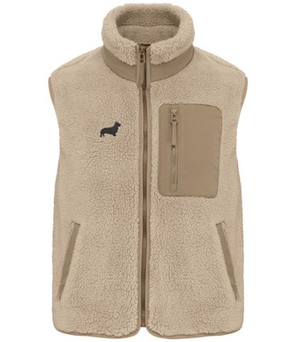 Corgi Owner Gifts Embroidered Unisex Eco-Friendly Sherpa Fleece Body Warmer Gilet. - Image 6