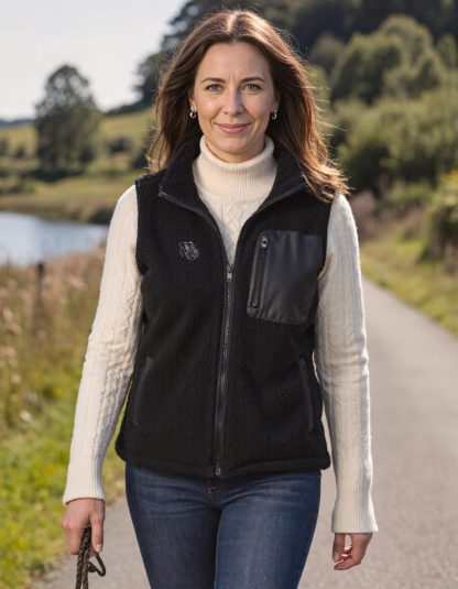Schnauzer Owner Gifts Embroidered Unisex Eco-Friendly Sherpa Fleece Body Warmer Gilet.
