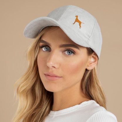 Vizsla Gifts, Faux Suede Embroidered Baseball Cap.