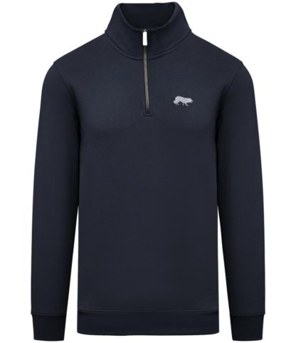 Border Collie Sheepdog Clothing Gifts Embroidered Unisex Eco-Friendly 1/4 Zip High Neck Heavyweight Sweatshirt From The House Of Dog. - Image 3