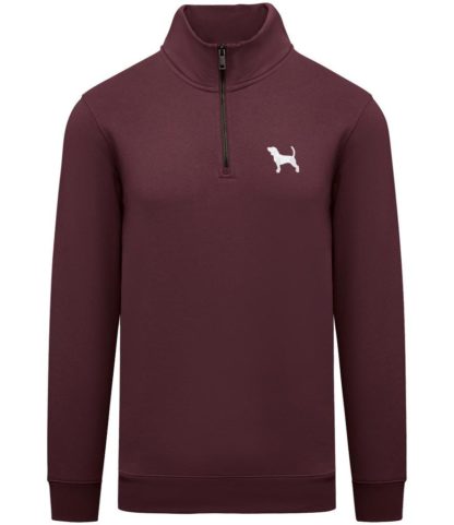 Beagle Gifts Embroidered Unisex Eco-Friendly 1/4 Zip High Neck Heavyweight Sweatshirt From The House Of Dog. - Image 7