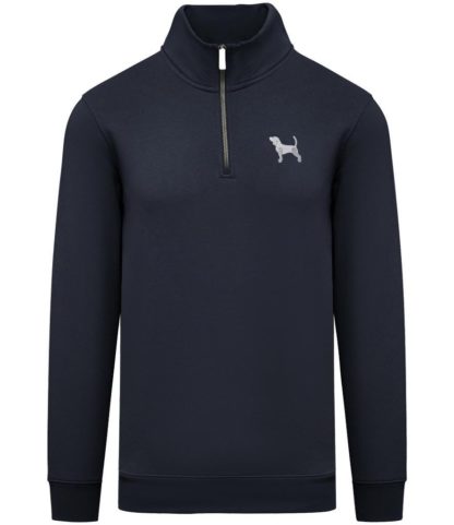 Beagle Gifts Embroidered Unisex Eco-Friendly 1/4 Zip High Neck Heavyweight Sweatshirt From The House Of Dog. - Image 9