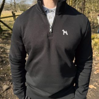 Airedale Terrier Gifts Embroidered Unisex Eco-Friendly 1/4 Zip High Neck Heavyweight Sweatshirt From The House Of Dog.