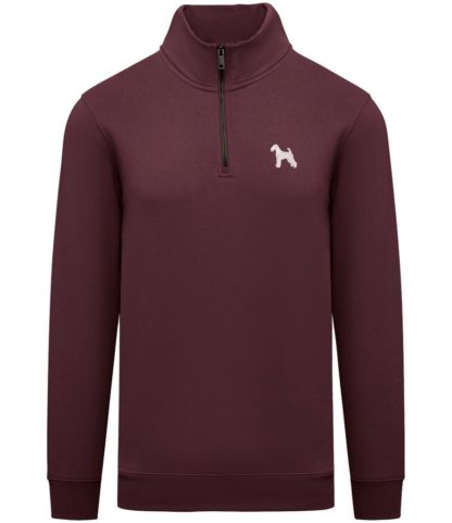 Airedale Terrier Gifts Embroidered Unisex Eco-Friendly 1/4 Zip High Neck Heavyweight Sweatshirt From The House Of Dog. - Image 7