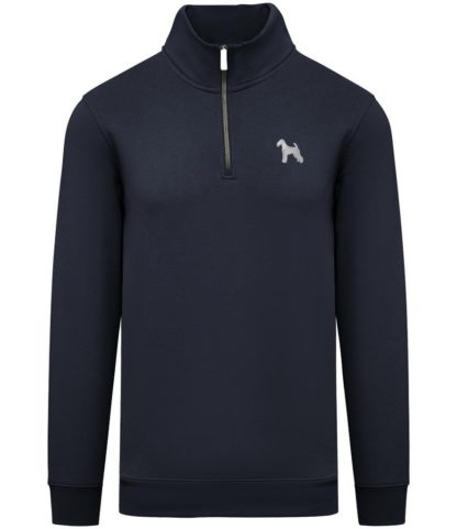 Airedale Terrier Gifts Embroidered Unisex Eco-Friendly 1/4 Zip High Neck Heavyweight Sweatshirt From The House Of Dog. - Image 8