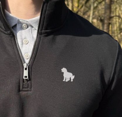 Cockapoo Clothing Gifts Embroidered Unisex Eco-Friendly 1/4 Zip High Neck Heavyweight Sweatshirt From The House Of Dog. - Image 3