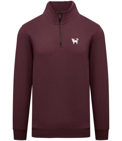 Chihuahua Clothing Gifts Embroidered Unisex Eco-Friendly 1/4 Zip High Neck Heavyweight Sweatshirt From The House Of Dog. - Image 7