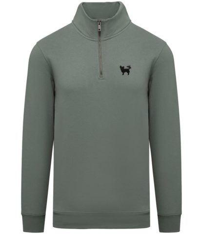 Chihuahua Clothing Gifts Embroidered Unisex Eco-Friendly 1/4 Zip High Neck Heavyweight Sweatshirt From The House Of Dog. - Image 8