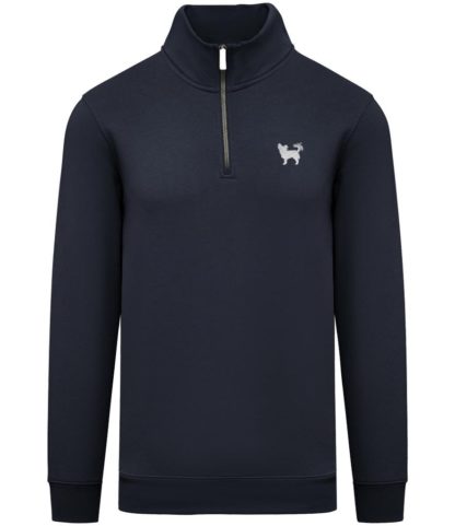 Chihuahua Clothing Gifts Embroidered Unisex Eco-Friendly 1/4 Zip High Neck Heavyweight Sweatshirt From The House Of Dog. - Image 9