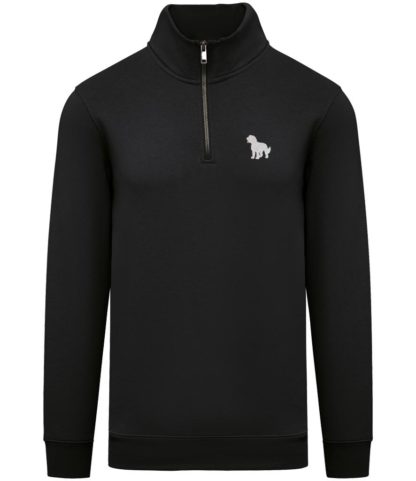 Cockapoo Clothing Gifts Embroidered Unisex Eco-Friendly 1/4 Zip High Neck Heavyweight Sweatshirt From The House Of Dog. - Image 6