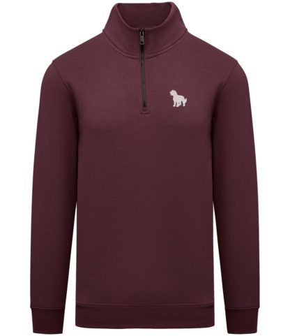 Cockapoo Clothing Gifts Embroidered Unisex Eco-Friendly 1/4 Zip High Neck Heavyweight Sweatshirt From The House Of Dog. - Image 7