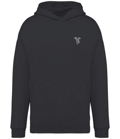 Whippet Italian Greyhound Clothing Gifts Embroidered Unisex Eco-Friendly Super Heavyweight Hooded Sweatshirt From The House Of Dog. - Image 6