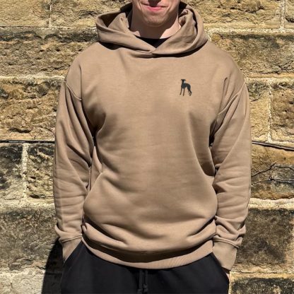 Whippet Clothing Gifts Embroidered Unisex Eco-Friendly Super Heavyweight Hooded Sweatshirt From The House Of Dog. - Image 3