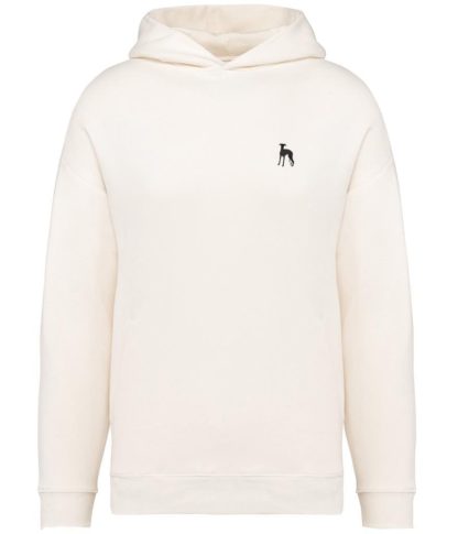 Whippet Clothing Gifts Embroidered Unisex Eco-Friendly Super Heavyweight Hooded Sweatshirt From The House Of Dog. - Image 7