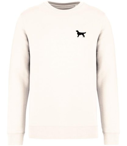 The House Of Dog: Flat Coated Retriever Embroidered Heavyweight Organic Cotton Unisex Sweatshirt - Image 6