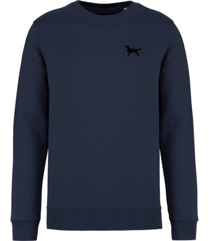 The House Of Dog: Flat Coated Retriever Embroidered Heavyweight Organic Cotton Unisex Sweatshirt - Image 7