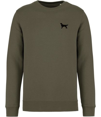The House Of Dog: Flat Coated Retriever Embroidered Heavyweight Organic Cotton Unisex Sweatshirt - Image 8
