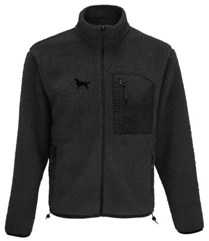 Flat Coated Retriever Owner Gift Clothing Gifts Embroidered Unisex Heavyweight Sherpa Fleece Jacket From The House Of Dog - Image 9