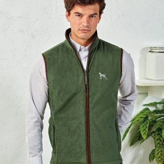 German Shorthaired Pointer owner clothing gifts embroidered fit fleece gilet from The House of Dog.