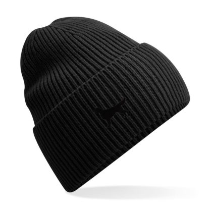 Flat Coated Retriever Owner Clothing Gifts.  Oversized Cuffed 'Eco Friendly' Beanie Ski Hat From The House Of Dog. - Image 4